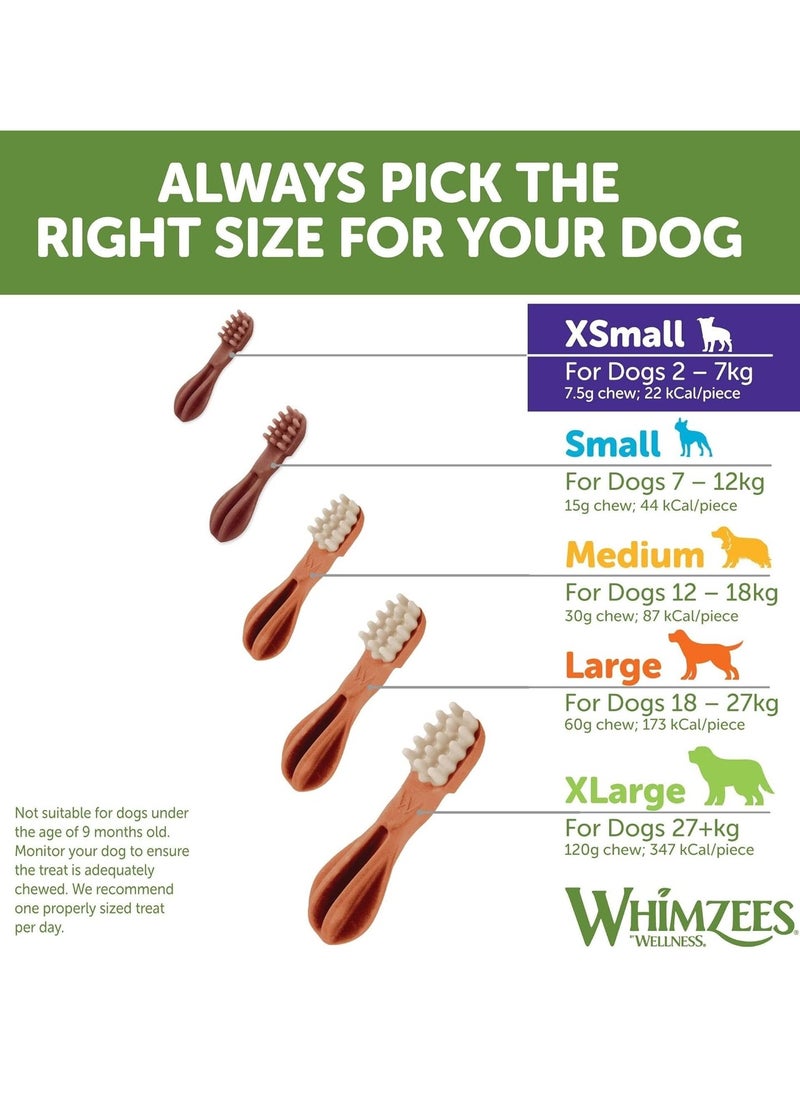 WHIMZEES By Wellness Toothbrush Natural and Grain Free Dog Chews Dog Dental Sticks for Extra Small Breeds 48 Pieces Size XS  - Image 4