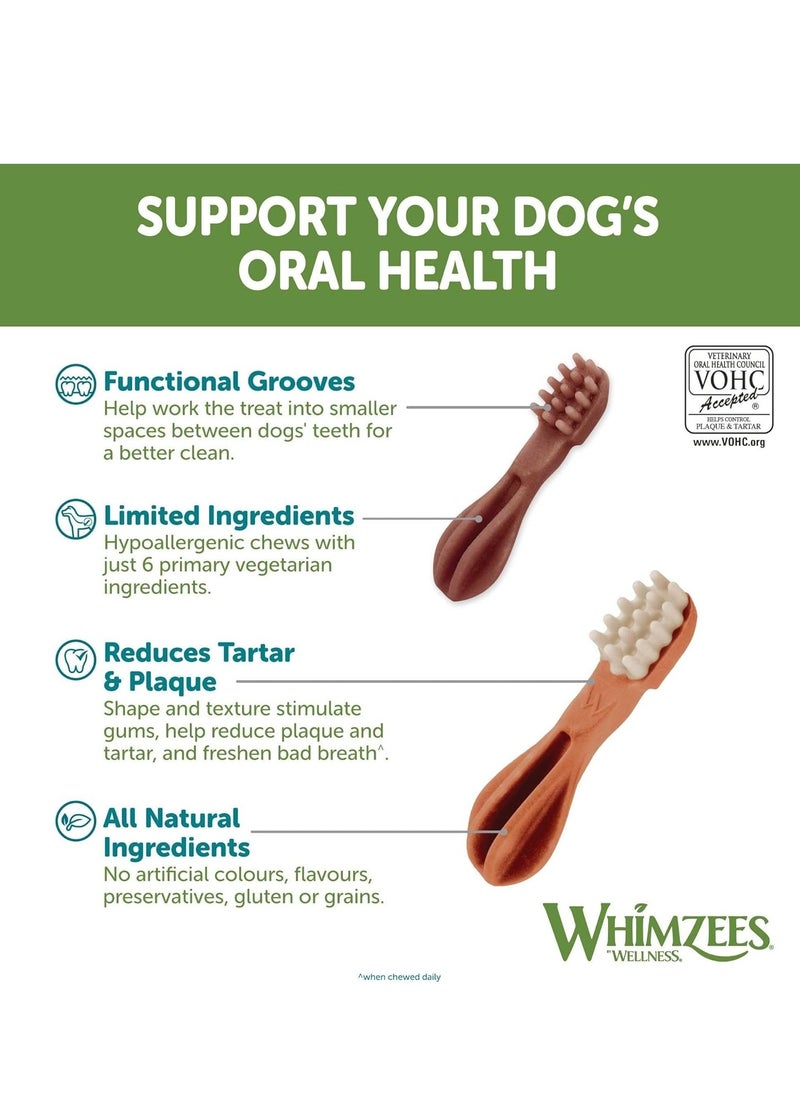 WHIMZEES By Wellness Toothbrush Natural and Grain Free Dog Chews Dog Dental Sticks for Extra Small Breeds 48 Pieces Size XS  - Image 5