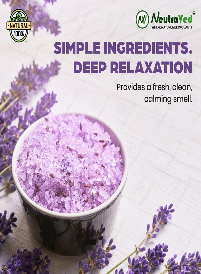 NeutraVed Lavender Bath Salt 500gm | Epsom Salt for Foot Soak, Bath | Relives Aches & Pain | Enriched with Lavender Essential Oil - 500gm - Image 5