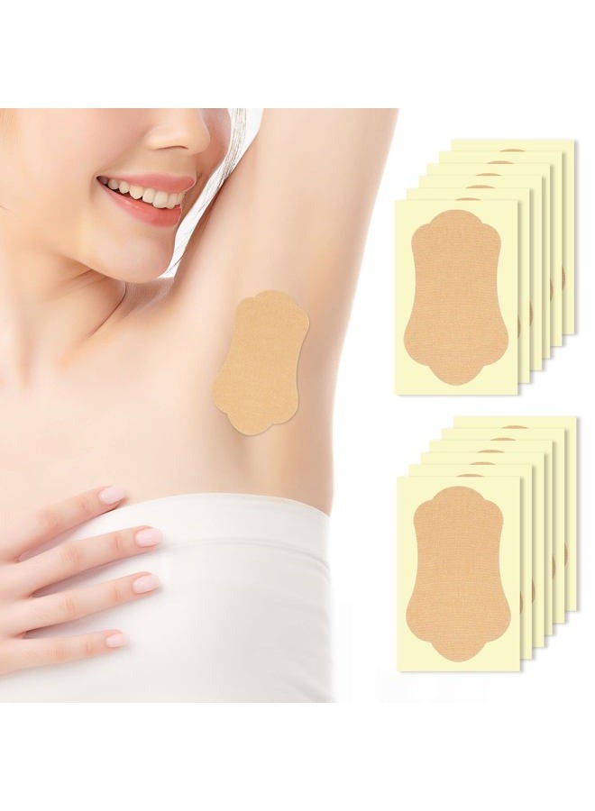 RTBYUE Underarm Sweat Pads, 28 Pcs Invisible Self-adhesive Cotton Armpit Antiperspirant Sticker, Disposable Anti Perspiration Absorbent Deodorant Prevention Pad, for Women and Men Non Sweat Armpit Protection - Image 1