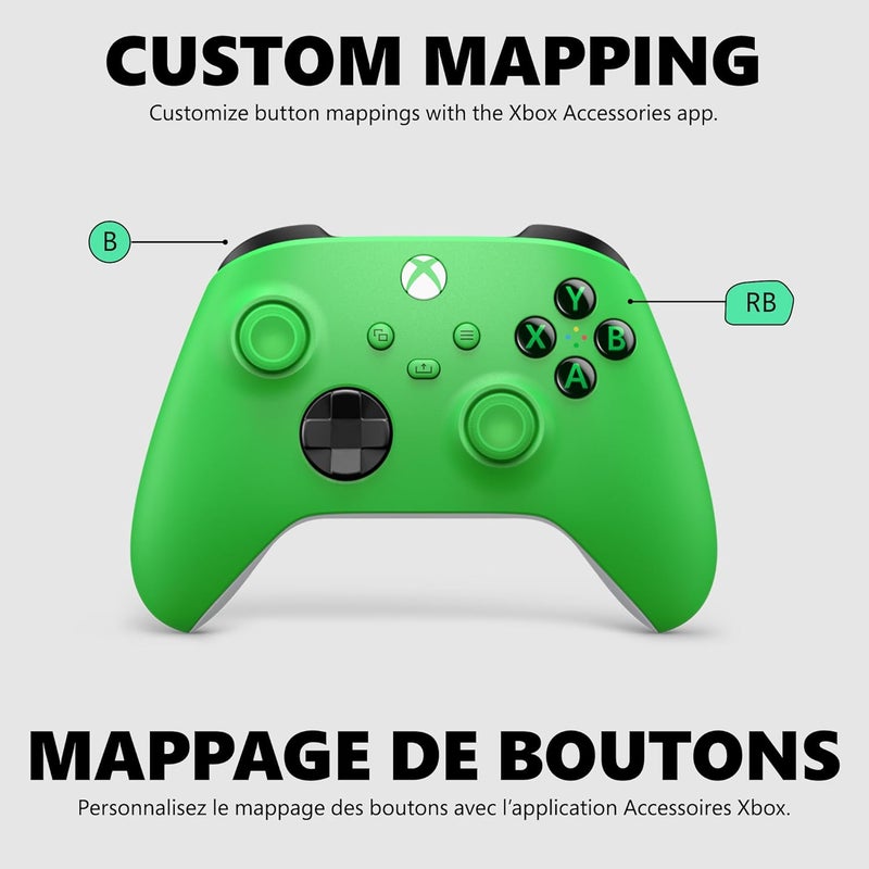 XBOX Wireless Gaming Controller (2025) – Velocity Green – Play on , Windows, Android, iOS, FireTV Sticks, Smart TVs, VR Headsets - Velocity Green Edition - Image 5