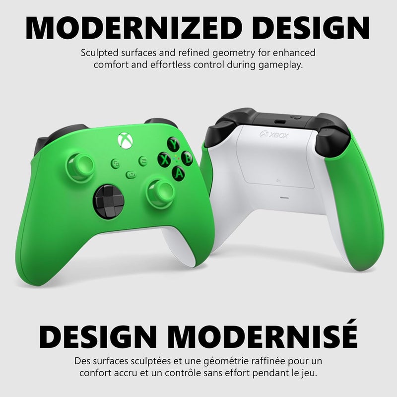 XBOX Wireless Gaming Controller (2025) – Velocity Green – Play on , Windows, Android, iOS, FireTV Sticks, Smart TVs, VR Headsets - Velocity Green Edition - Image 3