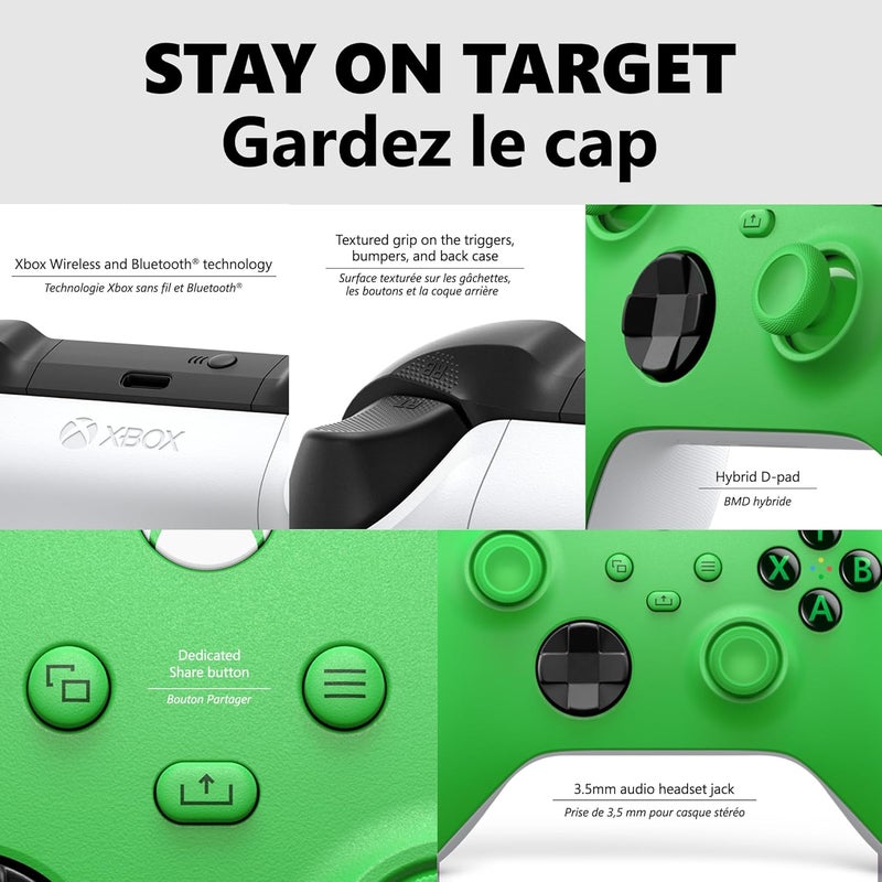 XBOX Wireless Gaming Controller (2025) – Velocity Green – Play on , Windows, Android, iOS, FireTV Sticks, Smart TVs, VR Headsets - Velocity Green Edition - Image 4