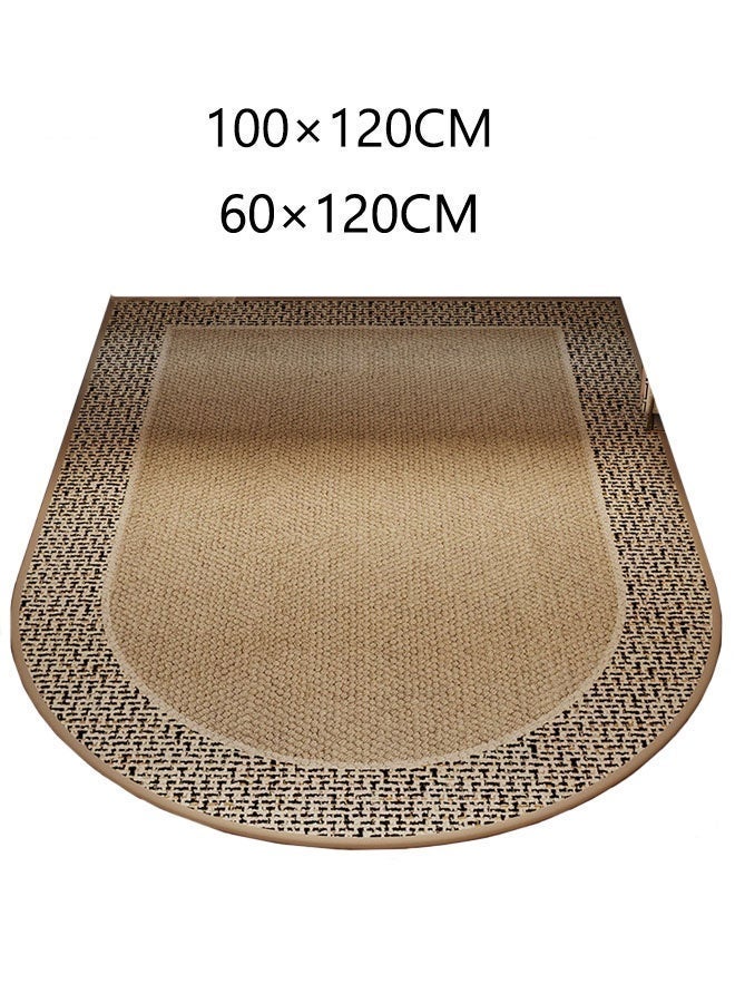 Quivlox Door Mats,60*120cm Front Door Mat, Durable Half Round Door Mat,Outside Entrance Duty Natural Backing Rubber Mat, Indoor Non-Slip Absorbent Front Door Mat Resist Dirt Entryway Rug,Beveled Boho Door Mat - Image 2