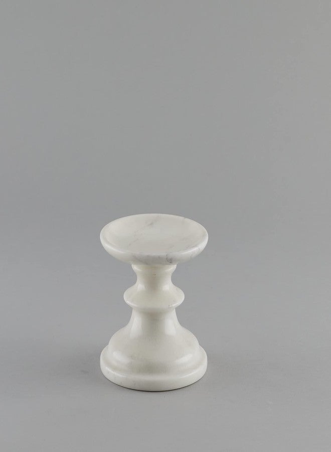 Stone Essential Orient Round Marble Pillar Candle Holder Stand for Table, Home Decoration and Gift - Image 2