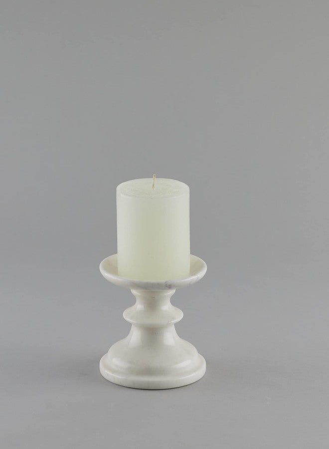 Stone Essential Orient Round Marble Pillar Candle Holder Stand for Table, Home Decoration and Gift - Image 3
