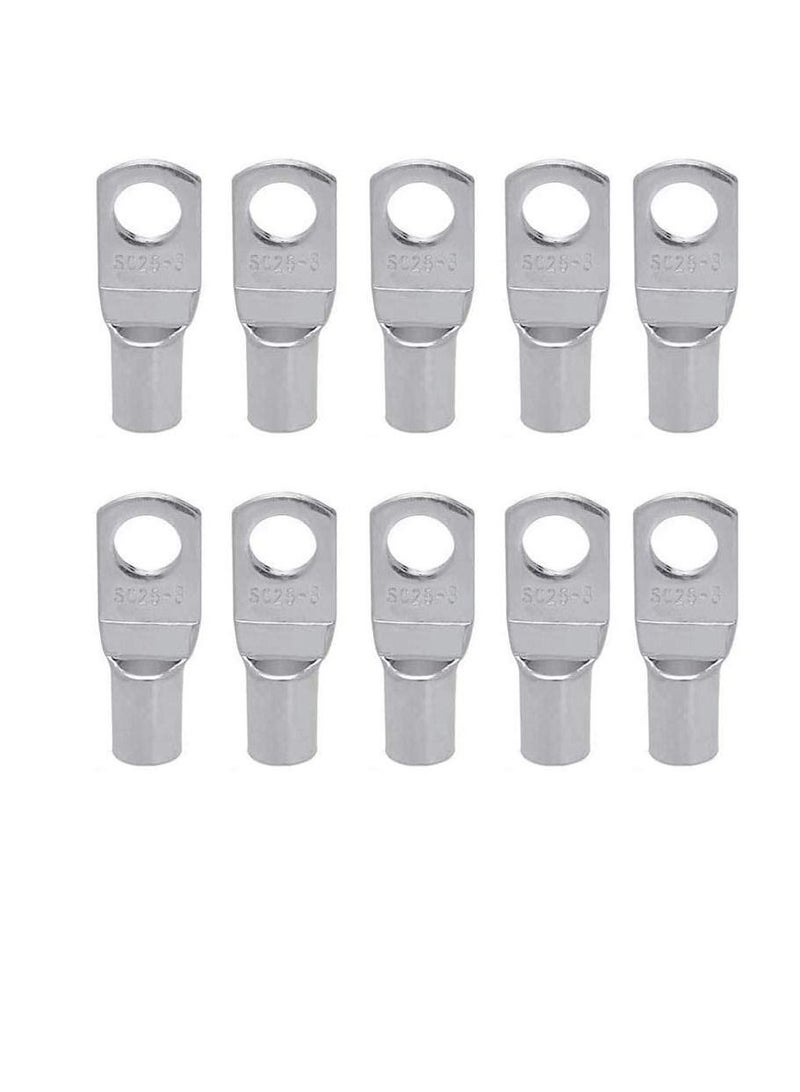 Copper Cable Lugs 10Pcs Set-Wire Terminals, Connector Cable lugs Ring Battery SC Terminals, for Marine, Solar, Automotive, Electric, Home Applications etc (Hole Size 10mm, Cable Size 95mm) - Image 1