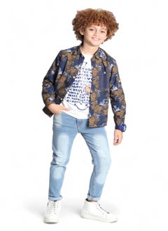 9-Year-Old Boys' Ensemble (Shirt and T-Shirt Combo) - 2024 Trendy Designs - Smooth Textures and Lively Hues for a Chic and Cozy Appearance, Available in 🌈 CHOICE