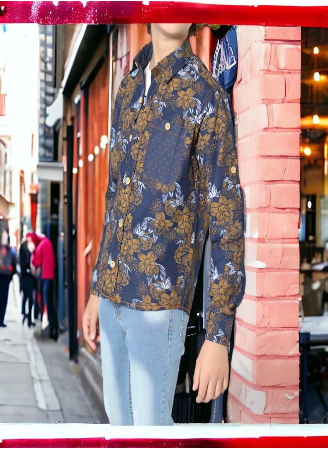 CHOiCE - 9-Year-Old Boys' Ensemble (Shirt and T-Shirt Combo) - 2024 Trendy Designs - Smooth Textures and Lively Hues for a Chic and Cozy Appearance, Available in 🌈 CHOICE - Image 1