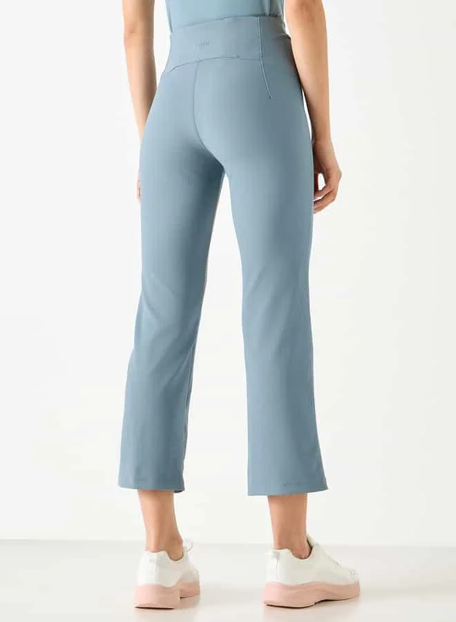ADOT by Splash Ribbed Leggings with Elasticated Waistband