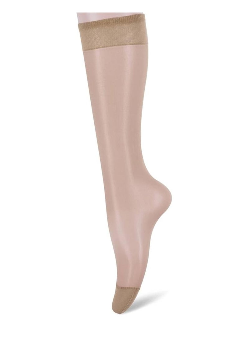 Silvy Selfi Sandy Women's Knee-High Hosiery Socks, Hijabi Style, Beige 2 , 5 Pairs - Image 2
