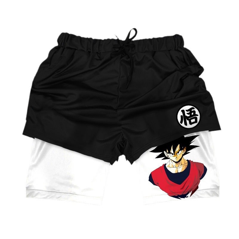 Huo Ying Series Shorts 3D Digital Printing Dragon Ball Double Layer Beach Pants E-Commerce Supply - Image 5