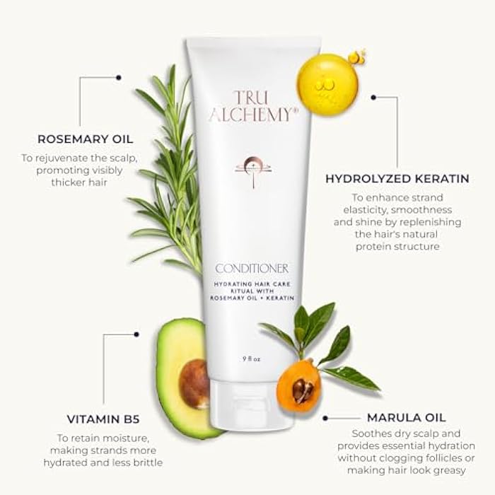 Tru Alchemy Hair Conditioner for Damaged Hair Dry Hair - Conditioner for Women - Sulfate Free Conditioner to Hydrate, Detangle, and Restore Hair Health - 9 fl oz. (2 Pack) - Image 2