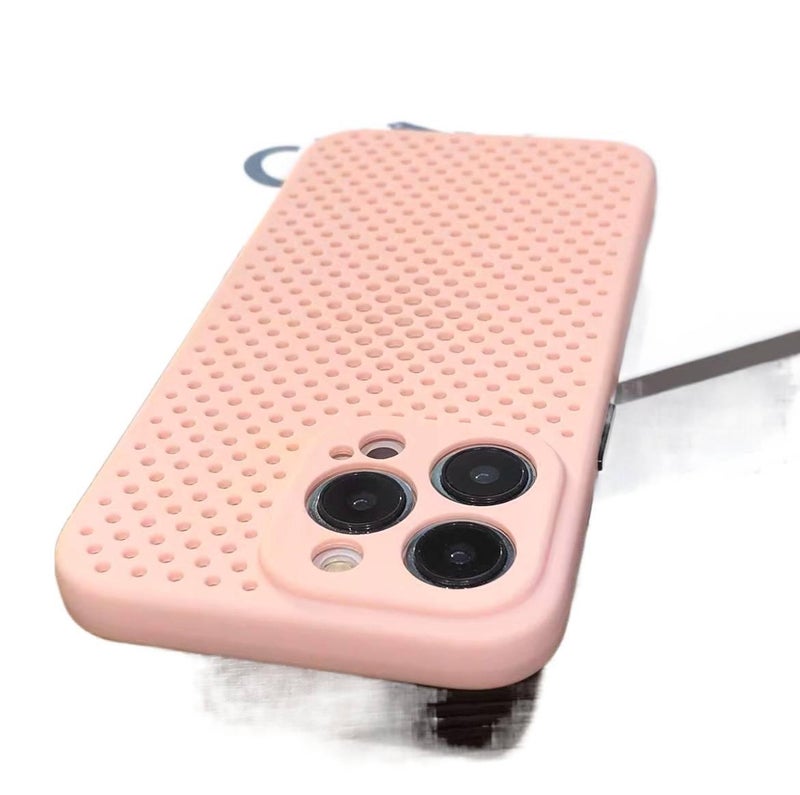 MS Silicone Protective Case for iPhone 17 / 17 Air / 17 Pro / 17 Pro Max with Heat Dissipation and Drop Protection plus Shockproof plus Ultra-Thin plus Soft Silicone in Pink - Image 1