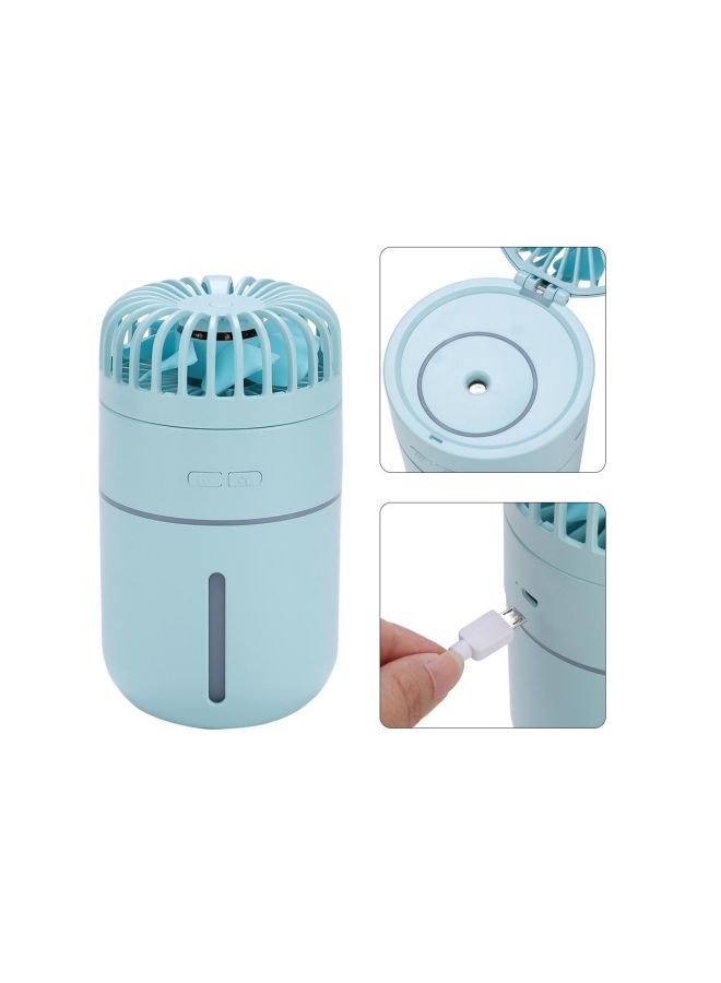 NIBEMINENT Mini Spray Cooling Fan With Rechargeable Nightlight JY24405 Blue - Image 2