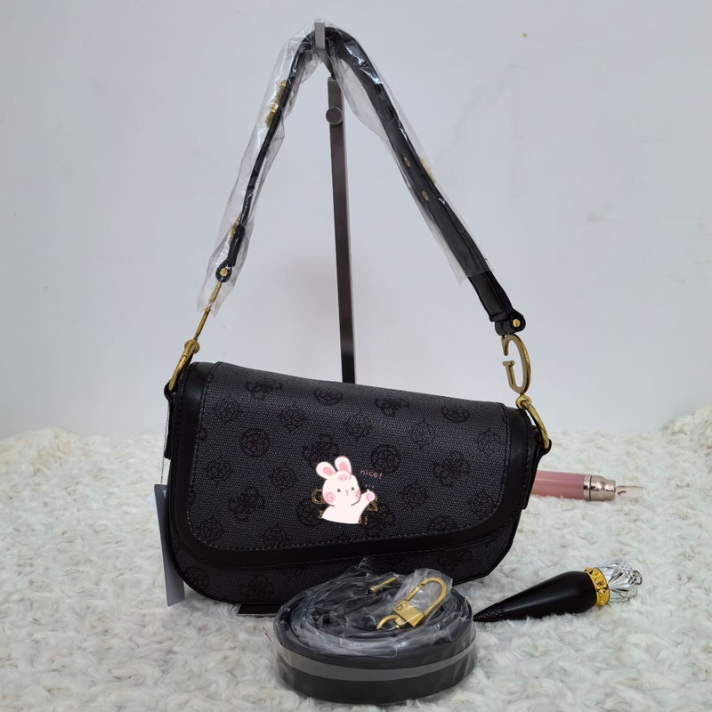 Gs Guess Home Retro Trend Snake Print Old Flower Saddle Armpit Bag Shoulder Slung Women'S Bag - Image 2