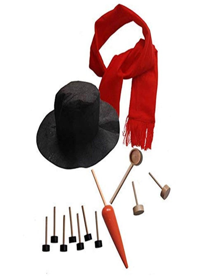 Orgrimmar Snowman Decorating Kit Snowman Making Kits Tools Winter Outdoor Toys Decoration (Medium) - Image 2