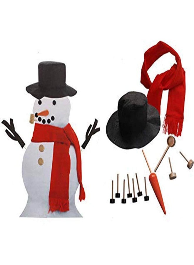 Orgrimmar Snowman Decorating Kit Snowman Making Kits Tools Winter Outdoor Toys Decoration (Medium) - Image 4