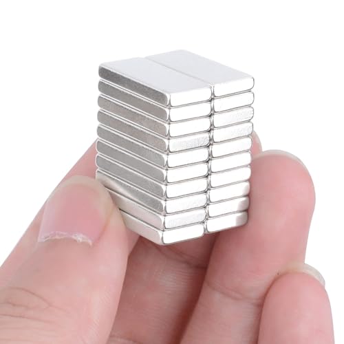 Keukenket 20Pcs Rare Earth Magnets Bars Heavy Duty, Rectangular Metal Small Neodymium Magnets, for Refrigerator Crafts Industrial Tool Storage (20x10x3mm) - Image 3
