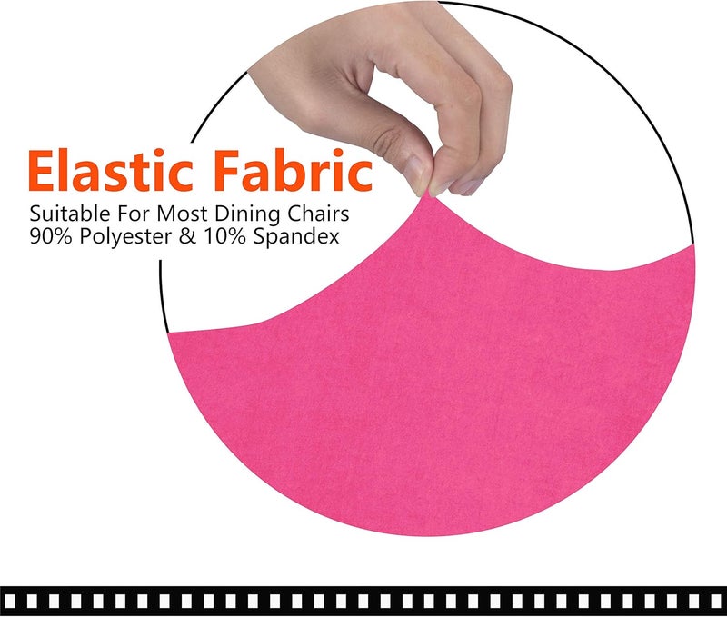 SARAFLORA Office Chair Cover - Medium, Dark Pink - Removable Computer Chair Cover with Zipper for Universal Rotating Chair Desk Chair Seat Washable Protector for Pet - Image 3