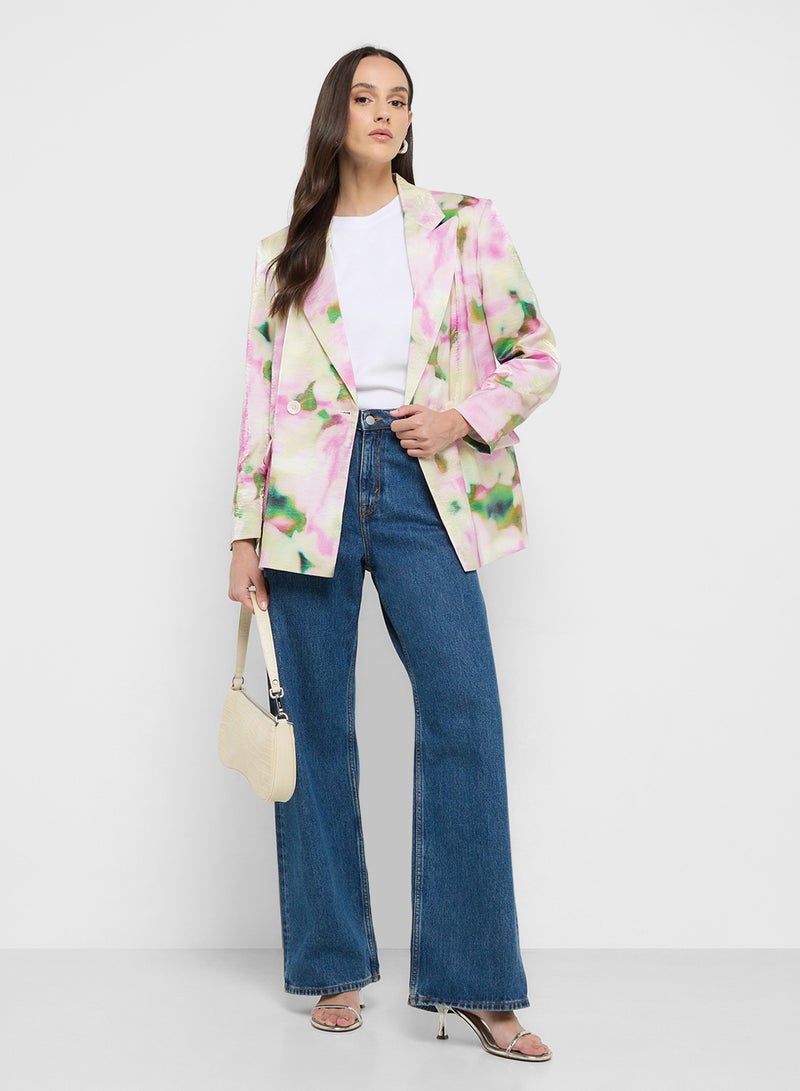 VERO MODA Printed boyfriend blazer  - Image 4