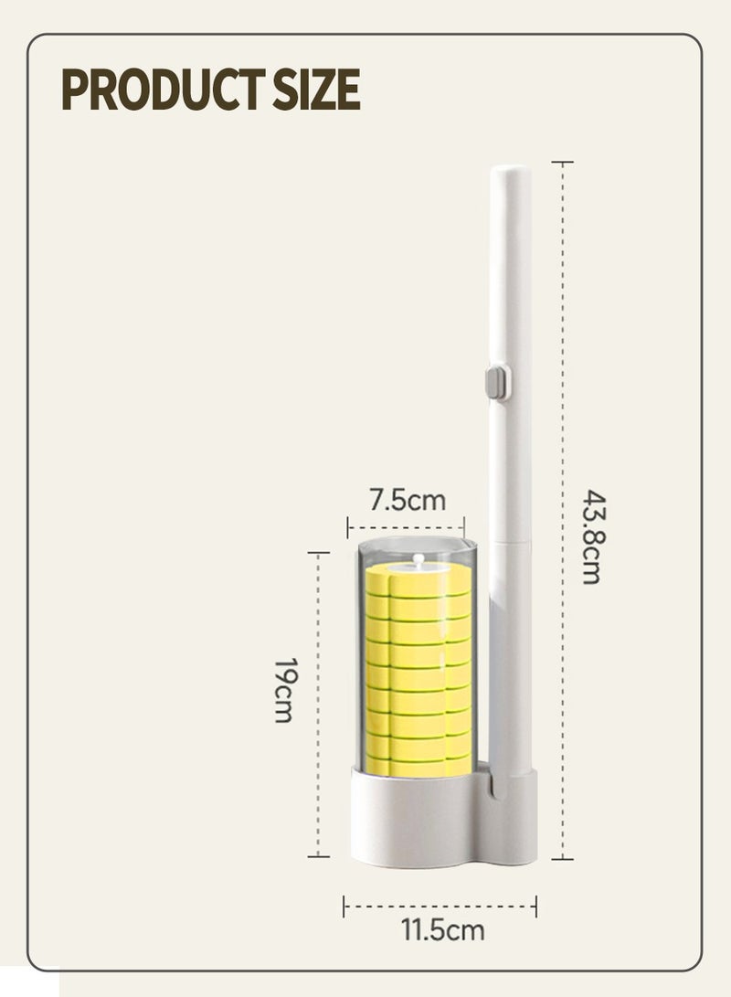 BEIRUI Disposable toilet cleaning brush, 12 disposable lavender-scented replacement sponge brush heads for bathroom toilet cleaning, hangable toilet brush, safe and hygienic for more peace of mind - Image 3