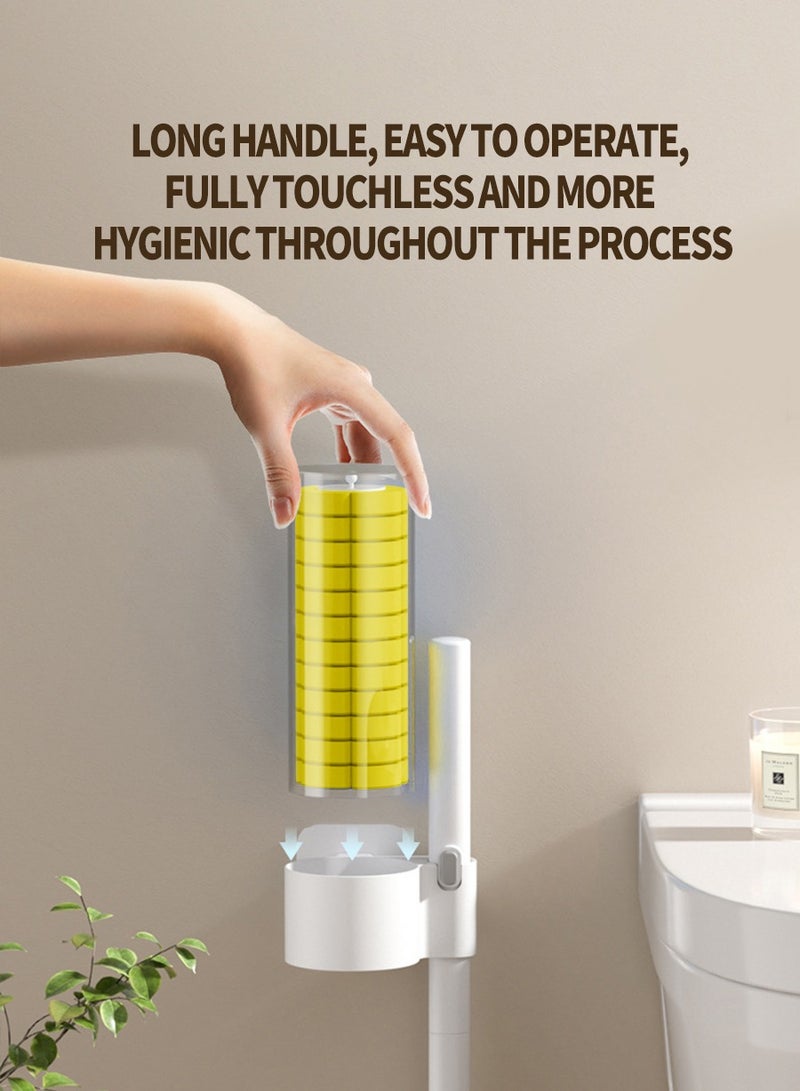 BEIRUI Disposable toilet cleaning brush, 12 disposable lavender-scented replacement sponge brush heads for bathroom toilet cleaning, hangable toilet brush, safe and hygienic for more peace of mind - Image 5