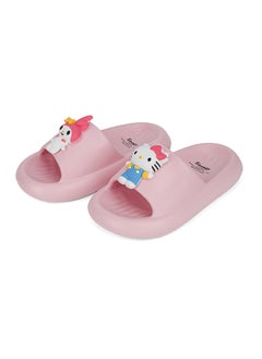 UrbanHaul UrbanHaul Girls Sanrio Hellokitty & Frnds Print Slip on Sliders For Kids Suitable for Daily Use :- Pink  - Image 1