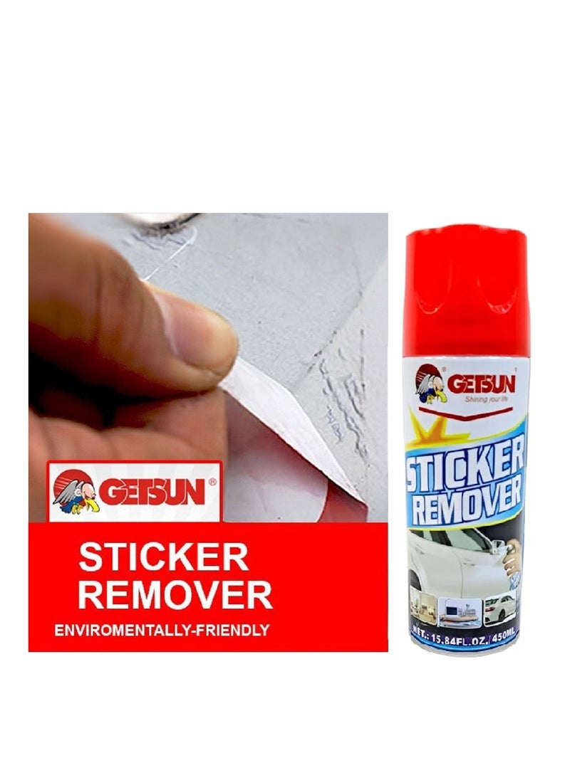 GETSUN - Car Sticker And Adhesive Glue remover Spray Effective For Removing Vehicle Body And Window Sticky Substaces Size 450 Ml - Image 1