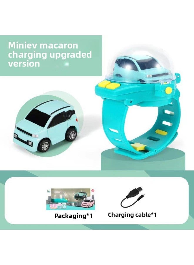 Internet Celebrity Watch Remote Control Car Electric Mini Bugatti Watch Special Alloy Mini Car Toy-Color:mini-Green  - Image 1