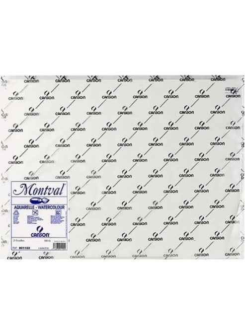 CANSON - Montval Watercolor Paper 300 Gr. 35X50 cm. 5 pieces - Image 1