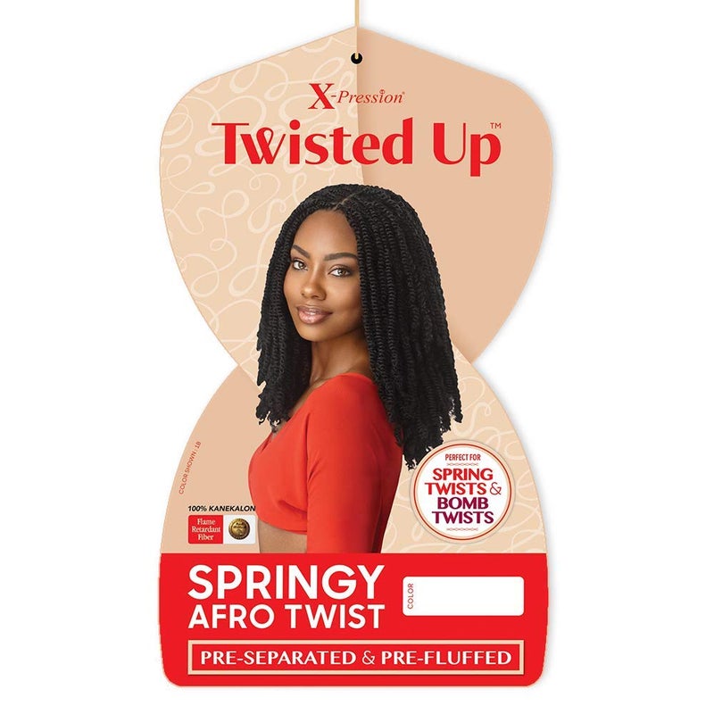 x-pression MULTI PACK DEALS! Outre Synthetic Braid - X PRESSION TWISTED UP SPRINGY AFRO TWIST 16 (3-PACK, 1B) - Image 3