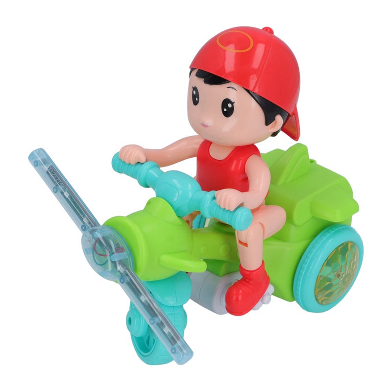 Electric Tricycle Toy Cool Light Dynamic Music Removable Cute Look Trike Musical Toy for Baby Toddlers Green - Image 4
