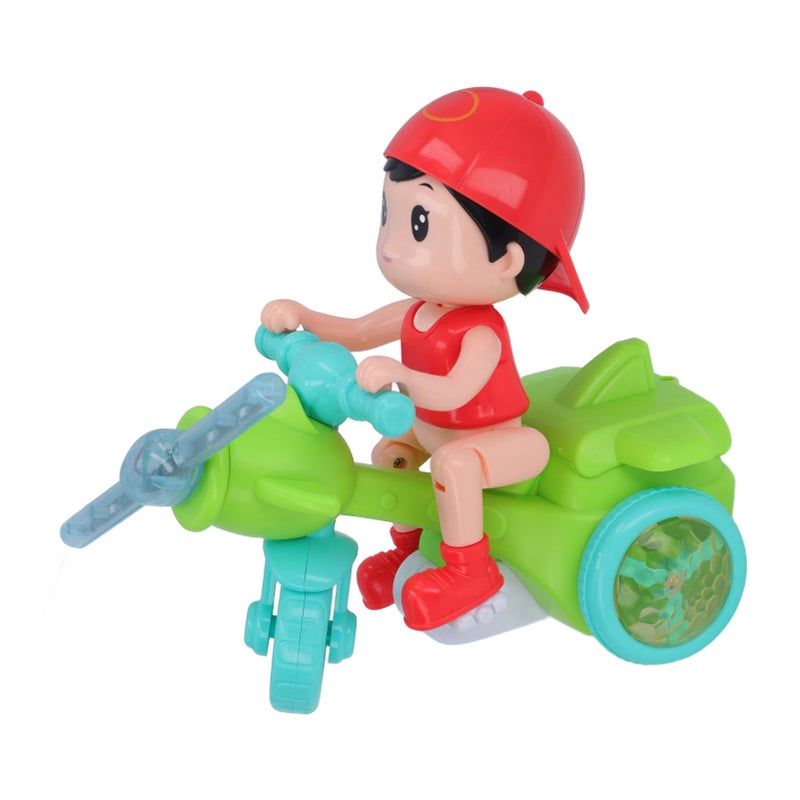 Electric Tricycle Toy Cool Light Dynamic Music Removable Cute Look Trike Musical Toy for Baby Toddlers Green - Image 5