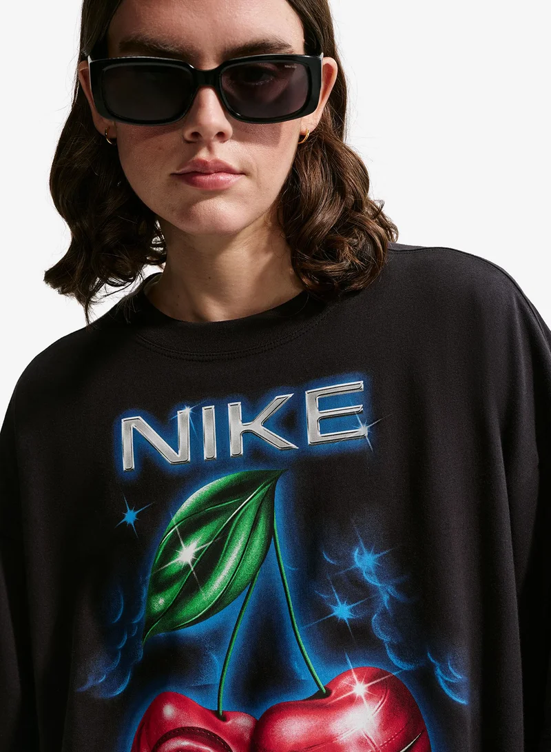 Nike BLACK Nsw Classic Oversized St6 T-Shirt for Women | Best Price UAE