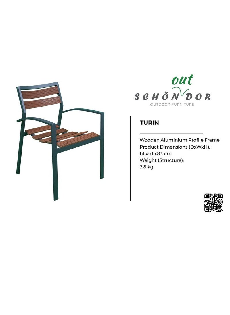 Schondor Furniture Dusseldorf | 4 Seater | Outdoor Furniture | Outdoor Dining Set | Tables & Chairs | Made in Aluminum Cast | Perfect for Any Outdoor Space | Backyard | Patio | Garden  - Image 2