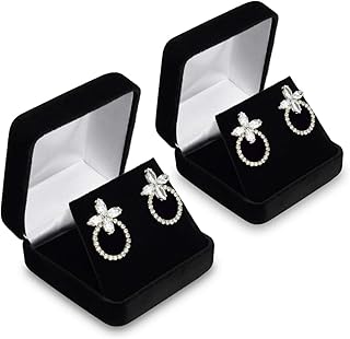 Mooca Mooca 2 Pcs Premium Soft Short-Nap Velveteen Covers The Metal Box, Earring/Pendant Box, Jewelry Gift Box,  - Image 1