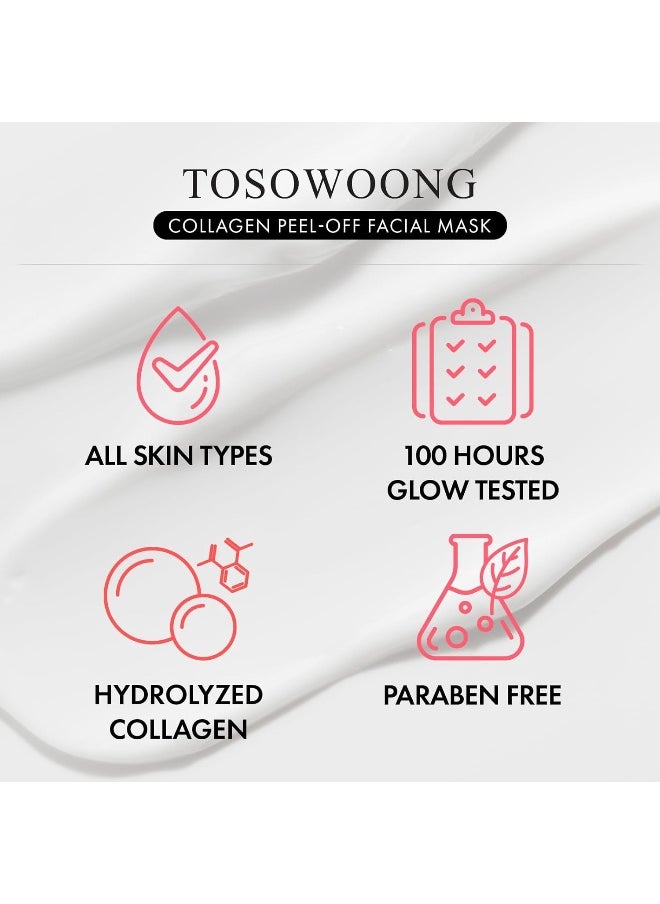 Tosowoong - Real Collagen Fit, Collagen Wrapping Mask, Collagen 670,000Ppm, Peel Off Facial Mask For Elasticity, Hydrating, Glow, Glass Skin, Korean Skin Care, 50Ml, 1.69 Fl. Oz. - Image 1