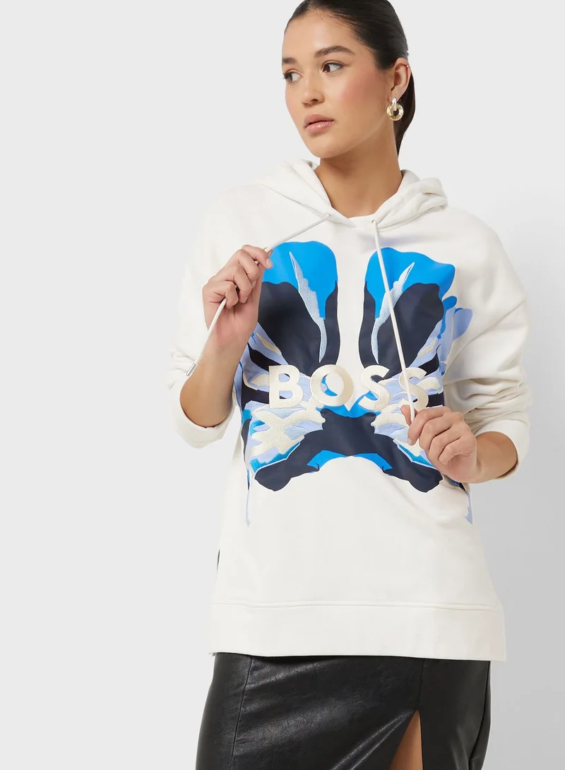BOSS Graphic Knitted Hoodie
