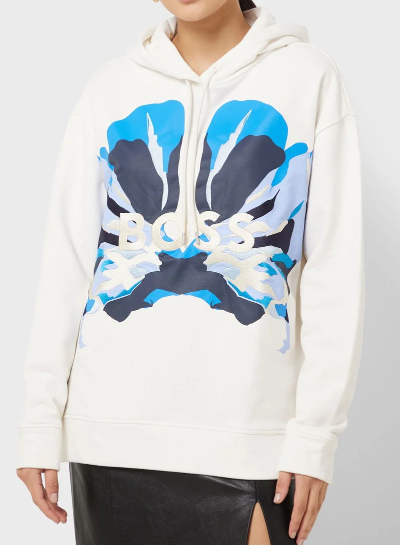 BOSS Graphic Knitted Hoodie