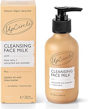 UpCircle Cleansing Face Milk with Aloe Vera Oat Powder 120ml Cleansing Repairing Nourishing Skin Vegan CrueltyFree - Image 2