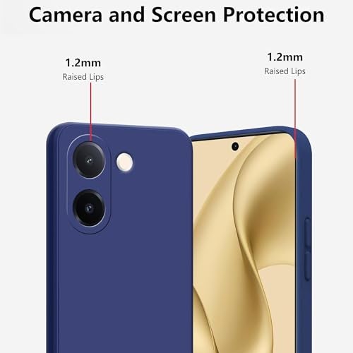SBMS Silicone Back Cover Case for Vivo V60e 5G | Soft Micro-Fibre Lining Inside | Camera Protection Bump | Shockproof Back Cover Case for Vivo V60e 5G (Candy Cloth_Blue) - Image 2