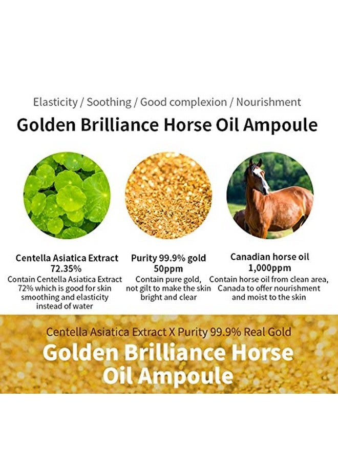تشارمزون أمبولة الوجه الخفيفة المرطبة المكثفة من CHARMZONE Mayu Horse Oil and Gold بمركب ذهبي، هدية لجميع أنواع البشرة (100 مل/3.38 أونصة سائلة) - Image 3