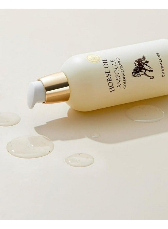 تشارمزون أمبولة الوجه الخفيفة المرطبة المكثفة من CHARMZONE Mayu Horse Oil and Gold بمركب ذهبي، هدية لجميع أنواع البشرة (100 مل/3.38 أونصة سائلة) - Image 1