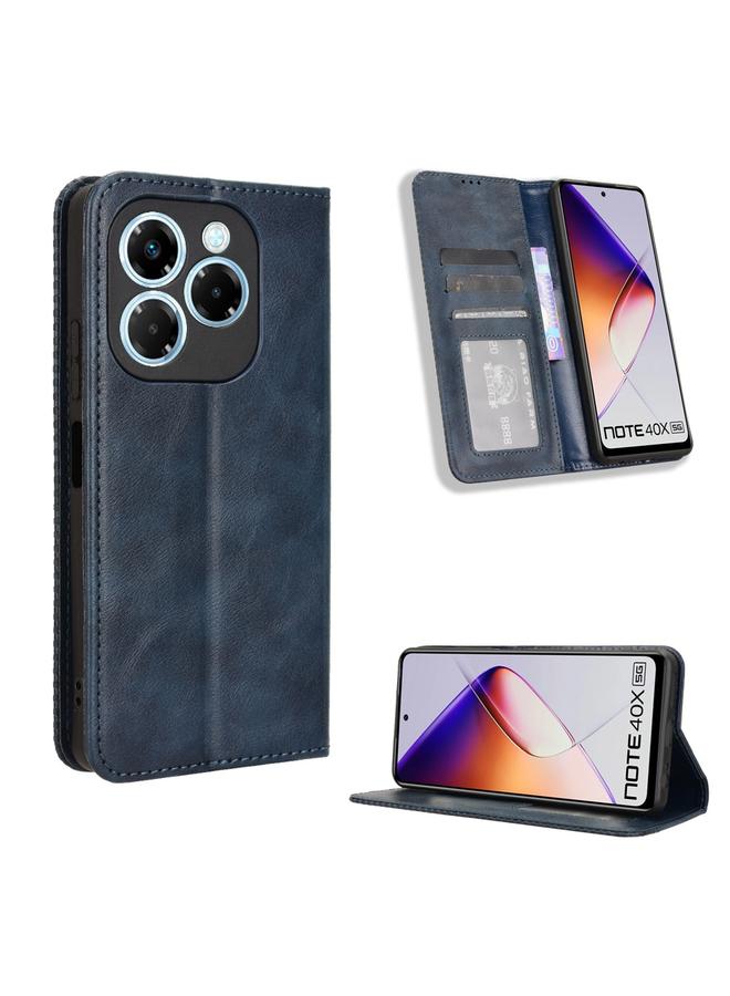 erorex Case For Infinix Note 40X 5G X6838 Magnetic Buckle Retro Texture Leather Phone Case - Image 1