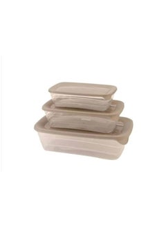 max plast Max Plast rectangle Food Container Set of 3 Different Sizes (250-500- 900 ml) - Multi Color  - Image 4