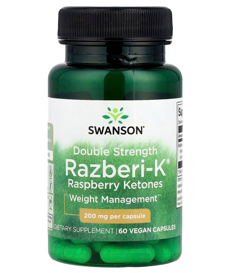 SWANSON Razberi-K® Raspberry Ketones 200 mg 60 Vegan Capsules