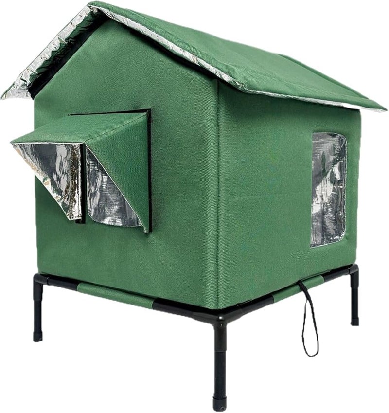 Outdoor Cat House Winter Warm Insulated Shelter 45x40x55cm Weather Resistant - Image 2