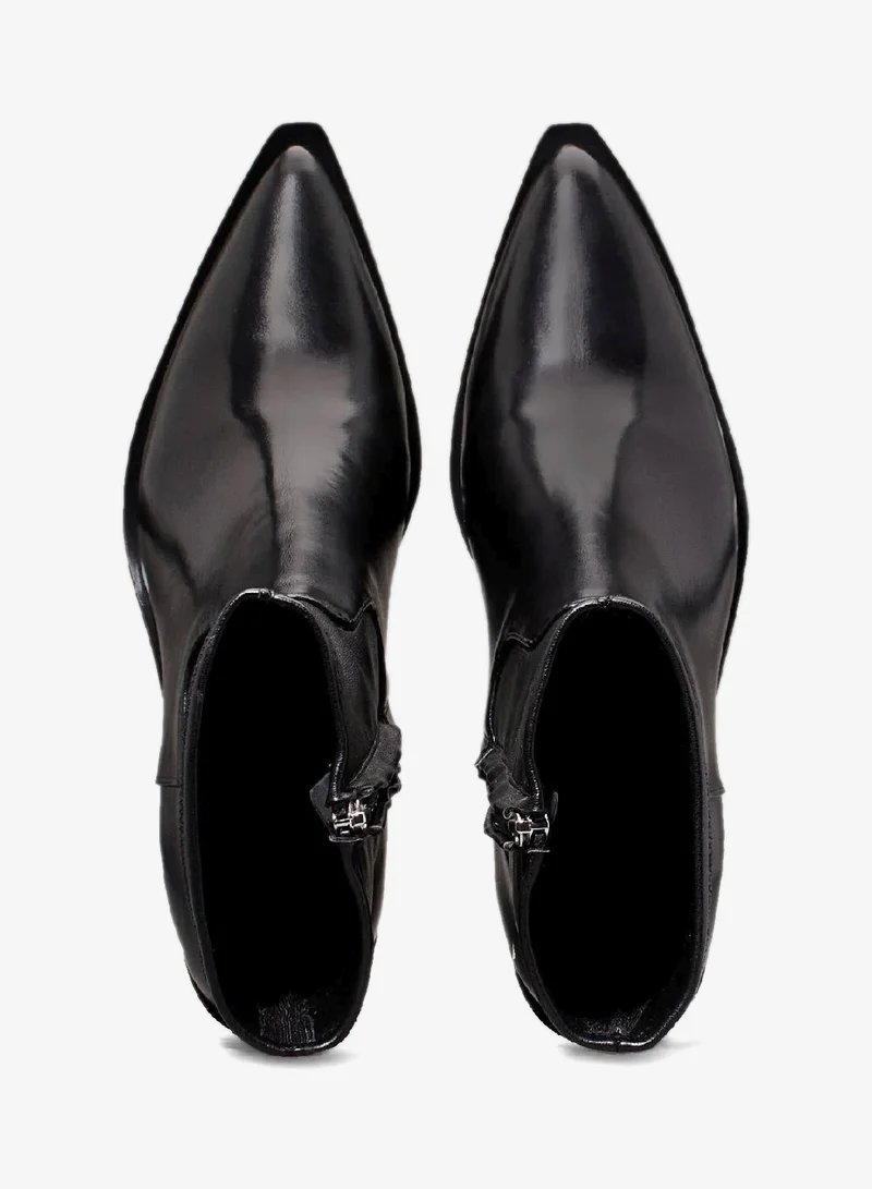 CALVIN KLEIN Leather Stretch Cowboy Boots