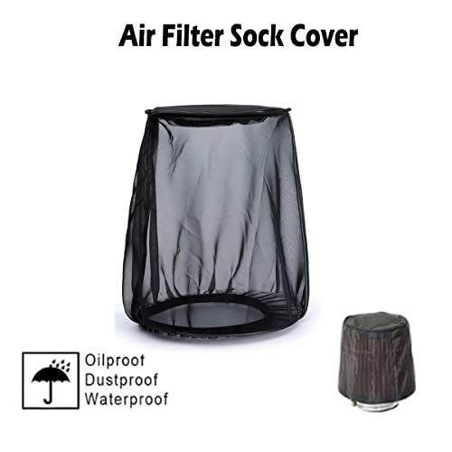 TCMI Air Filter Cover for Car Cold Air Intake Filter Cover Wrap Dustproof, Air Intake Filter Sock Cover for Harley Touring, Universal for High Flow Air Intake Filters (S) - Image 2